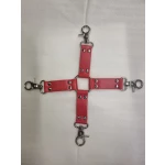 Croix d'Entrave Rouge pour Bondage BDSM en PVC rouge
