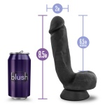 Bold Pound Realistic Dildo by Blush, in black with an ultra-realistic feel
