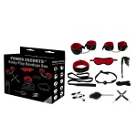 Image of the 11-piece BDSM set by Power Escorts in black/red