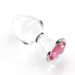 Rose M de Glas rhinestone glass anal plug