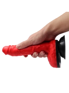 Image du Gode réaliste DarkSil Monster Rouge en silicone