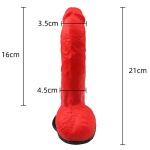Image of the DarkSil Monster Red silicone dildo