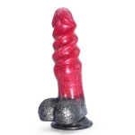 Dildo realistico in silicone Pinkalien, rosso