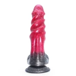 Realistic Pinkalien silicone dildo, red