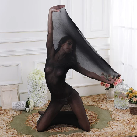 Image of the Black Frisky Cocoon Stocking, a unique BDSM accessory