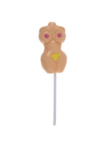 Spencer & Fleetwood Vanilla lollipop moulded in the shape of a woman's body