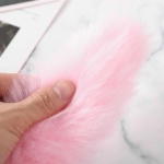 Image of the Anal Fox Tail Plug Size S in Light Pink