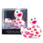 Image of the I Rub My Duckie 2.0 Vibrant Romance Duck - White/Pink