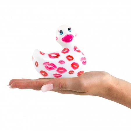 Image of the I Rub My Duckie 2.0 Vibrant Romance Duck - White/Pink