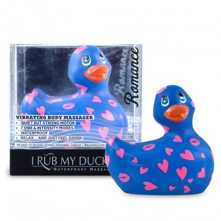 Image of the Vibrating Duck Mini Clitoral Stimulator - Romance Blue & Pink