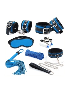 SM Fantasy Kit bondage 8 pezzi blu/nero
