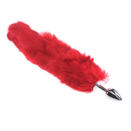 Image of the Red Fox Tail Anal Plug Size L