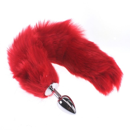 Image of the Red Fox Tail Anal Plug Size L