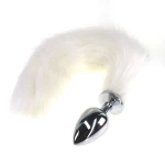 Anal Plug White Fox Tail L - original sextoy