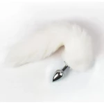 Anal Plug White Fox Tail L - original sextoy