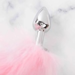 Image of the Anal Fox Tail Plug Size S in Light Pink