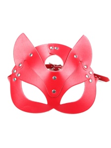 Masque mi-chat en faux cuir coloré pour cosplay et fêtes