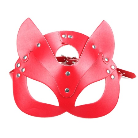 Masque mi-chat en faux cuir coloré pour cosplay et fêtes