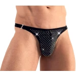Image du String Noir à Strass Svenjoyment, une lingerie sexy et glamour