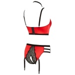 Sexy Dessous-Set Abierta Fina mit Bustier und offenem Slip