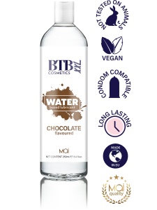 Bottiglia di lubrificante al cioccolato vegano BTB