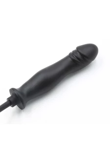 Sextoy anal innovant, Gode Gonflable Noir en latex naturel