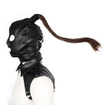 Image of a Bondage Hoodie With Wig, a unique BDSM accessory