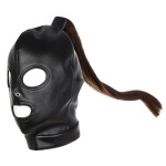 Image of a Bondage Hoodie With Wig, a unique BDSM accessory