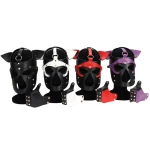 Masque de Chien en Cuir Noir pour BDSM