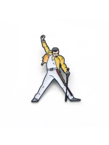 Image of the Freddie Mercury pin, a colourful and stylish accessory