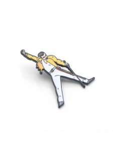 Image of the Freddie Mercury pin, a colourful and stylish accessory