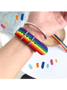 Bild des LGBT-Regenbogenarmbands, um Ihren Stolz auszudrücken