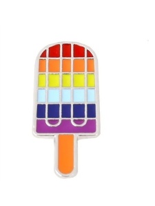 Rainbow coloured ice pin - Unique fashion accessory