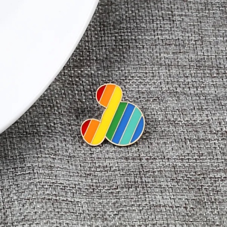 Image of the colourful Micky Rainbow Pin