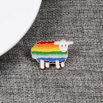 Bild eines farbenfrohen und attraktiven Regenbogenschaf-Pins