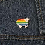 Image of a colourful and attractive Rainbow Sheep Pin