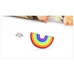 Image of the Mea Rainbow Pin, a colourful and elegant accessory