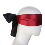 Luxuriöses und vielseitiges Satin-Stirnband in Schwarz und Rot