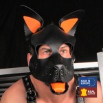 Image du Masque de chien en cuir PUPPY Orange