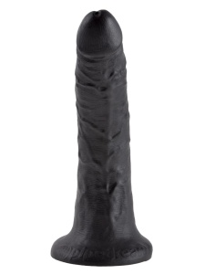 Abbildung des 17,8 cm langen Dildos King Cock Schwarz