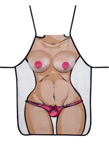 Naughty apron with female body print