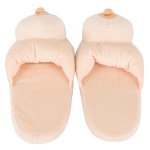 Plush boob slippers, flesh colour