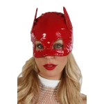 Maschera Catwoman in vinile rosso di Soisbelle