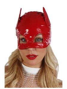 Soisbelle Catwoman-Maske aus rotem Vinyl
