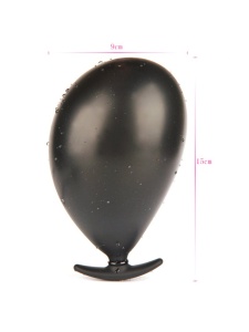 Immagine di Mea Plug gonfiabile anale/vaginale in silicone Nero