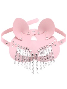 Image of Pink Cat BDSM Mask with chains by Kiotos