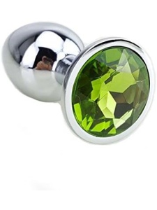 Immagine di Plug anale in metallo verde lucido S by OH MAMA
