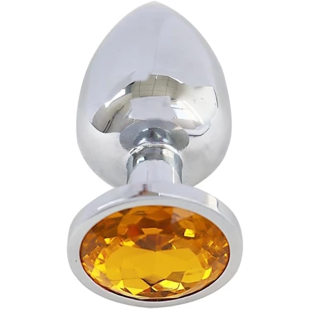Orange Metal Anal Plug with Brilliant by OH MAMA