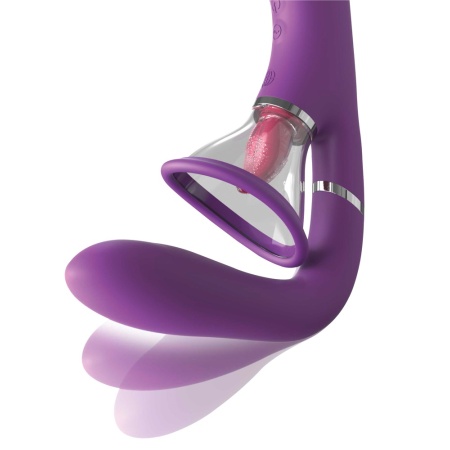 Abbildung des Ultimate Pleasure Pro Luxus-Vibrators mit Vaginalpumpe von Fantasy For Her