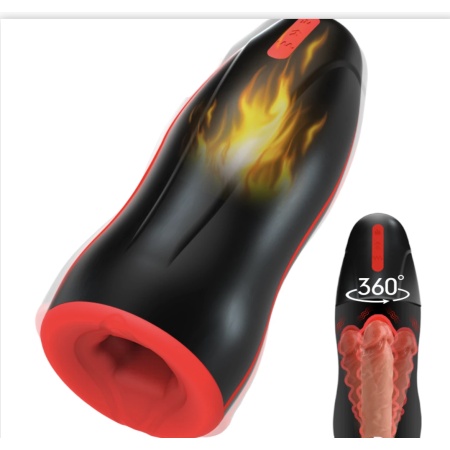 Image of the Luxurx Play Big Vibrating Heated Masturbator, an innovative sextoy for intense solitary pleasure